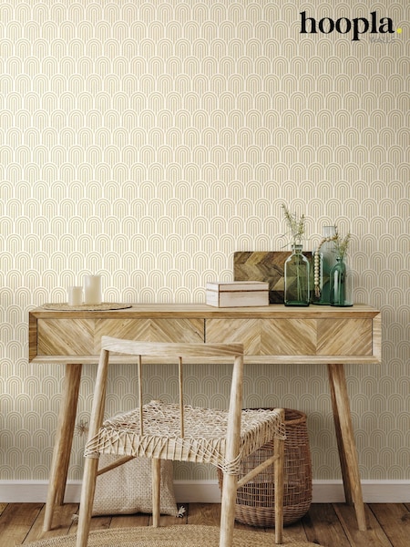 Hoopla Walls Cream Retro Arch 10M Wallpaper (W51255) | £40
