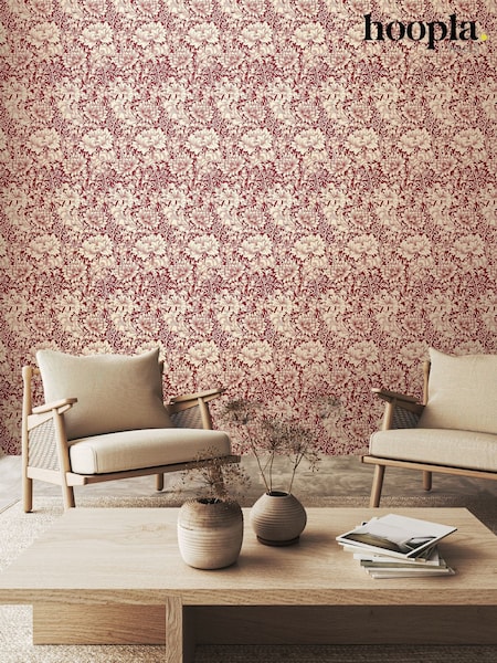 Hoopla Walls Ruby Red Chrysanthemum 10M Wallpaper (W51277) | £45