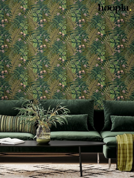 Hoopla Walls Forest Mix Wild Ferns 10M Wallpaper (W51282) | £45