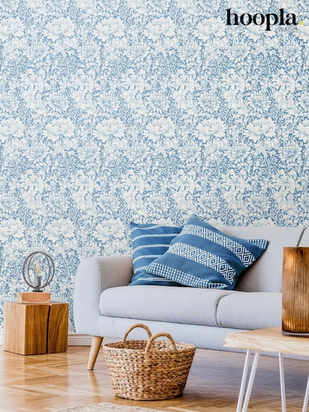 Hoopla Walls Wedgewood Blue Chrysanthemum 10M Wallpaper (W51289) | £45