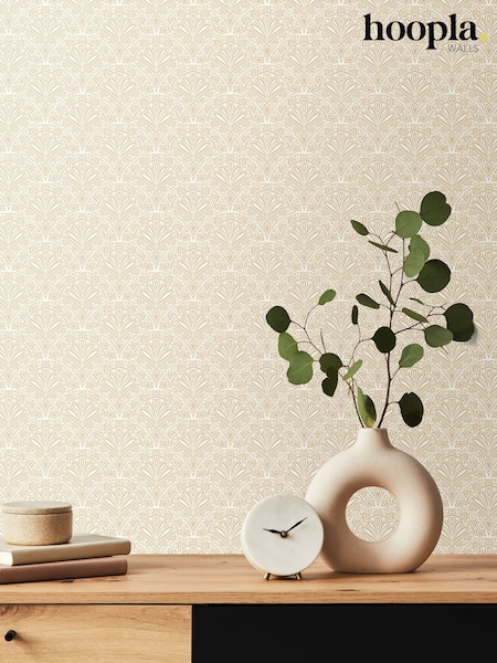 Hoopla Walls Linen Ditsy Deco Fan 10M Wallpaper (W51297) | £35