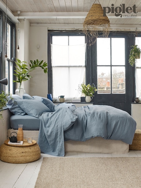Piglet in Bed Dusk Blue Duvet Cover (W51569) | £149 - £229