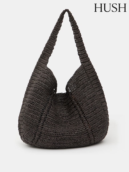 Hush Brown Raffia Oversized Tote Bag (W51679) | £90
