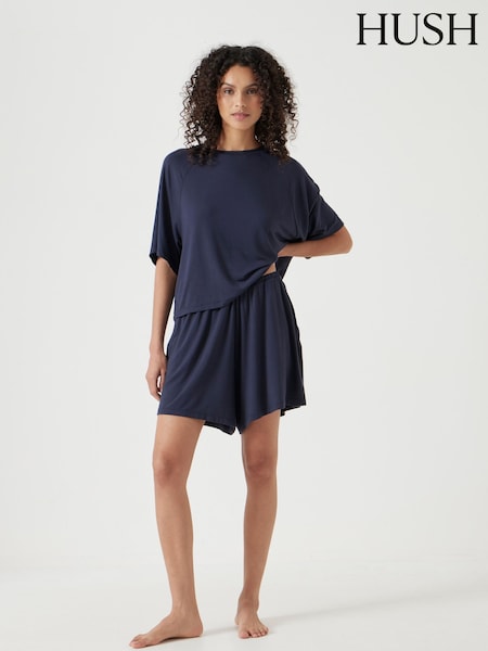 Hush Blue Nox Jersey Short Set Pyjamas (W51699) | £50