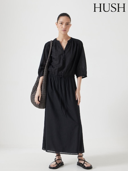 Hush Black Lhea Midi Dress (W51702) | £120
