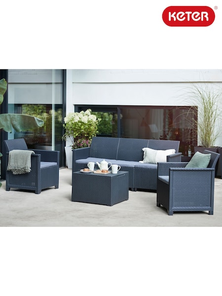 Keter Grey Emma 5 Seater Lounge Set (W51769) | £320
