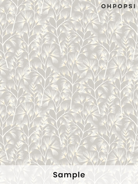 Ohpopsi Grey Arabella A4 Sample Wallpaper (W51797) | £1