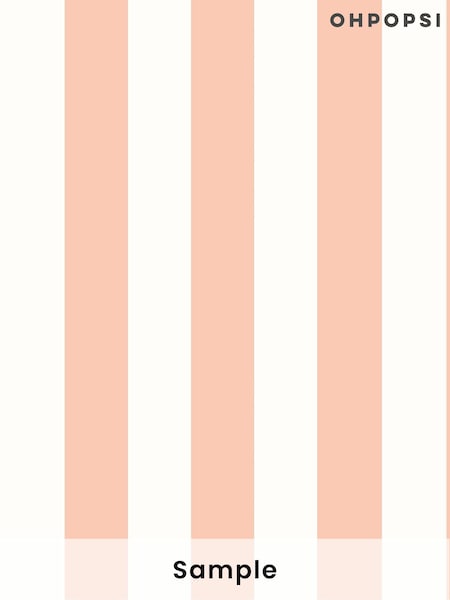 Ohpopsi Peach Puff Bloc Stripe A4 Sample Wallpaper (W51803) | £1