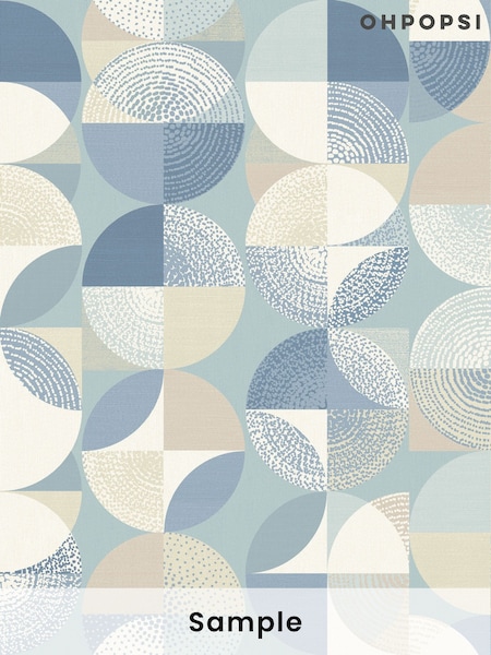 Ohpopsi Copenhagen Blue Orb A4 Sample Wallpaper (W51804) | £1