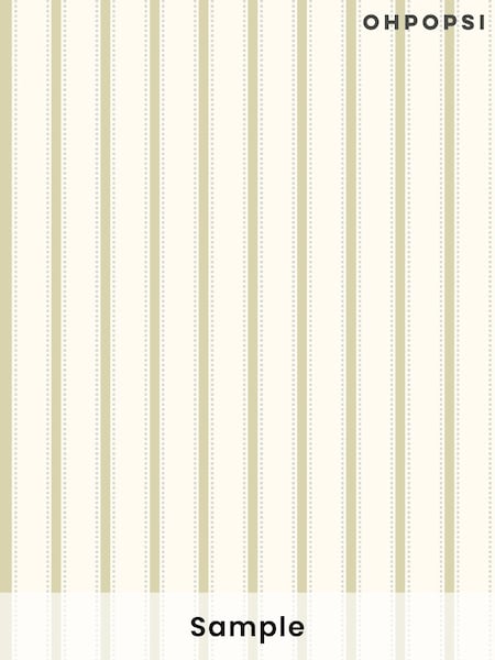 Ohpopsi Asparagus Ticking Stripe A4 Sample Wallpaper (W51813) | £1