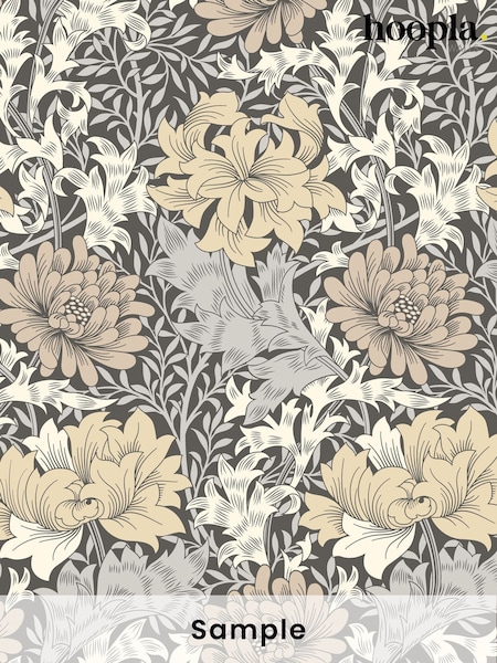 Hoopla Walls Graphite Mix Chrysanthemum A4 Wallpaper Sample (W51842) | £1