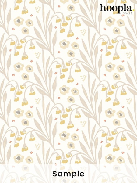 Hoopla Walls Ochre Stone Meadow Stripe A4 Wallpaper Sample (W51864) | £0