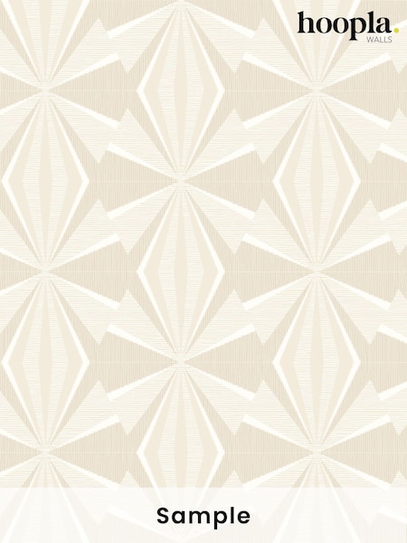 Hoopla Walls Beige Sunray Diamond A4 Wallpaper Sample (W51866) | £20