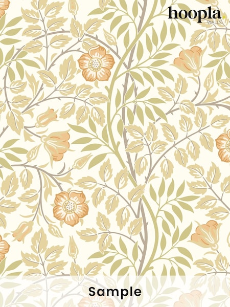 Hoopla Walls Soft Amber Rosehip Trial A4 Wallpaper Sample (W51871) | £1