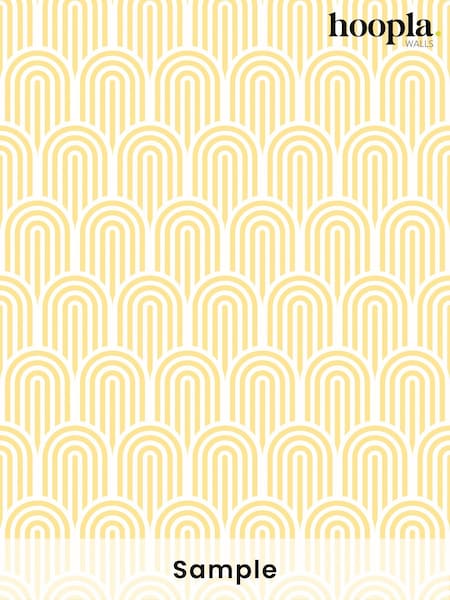 Hoopla Walls Yellow Retro Arch A4 Wallpaper Sample (W51875) | £0