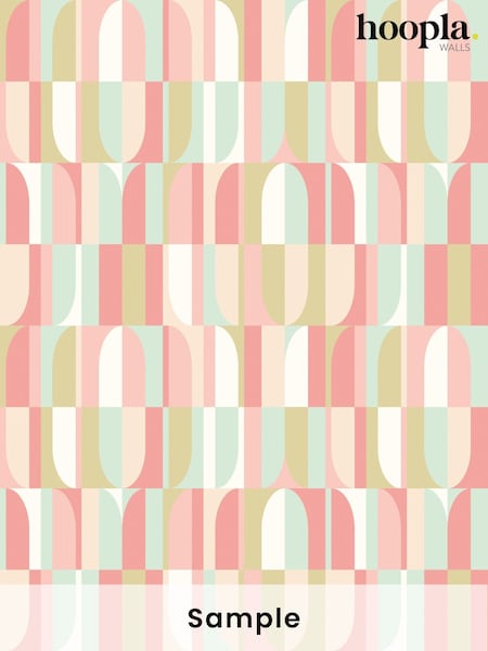 Hoopla Walls Coral Mix Building Blocks A4 Wallpaper Sample (W51877) | £1