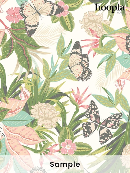 Hoopla Walls French Rose Paradise A4 Wallpaper Sample (W51902) | £1