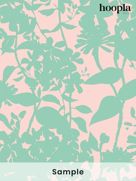 Hoopla Walls Jade Blossom Summer Silhouette A4 Wallpaper Sample (W51914) | £1