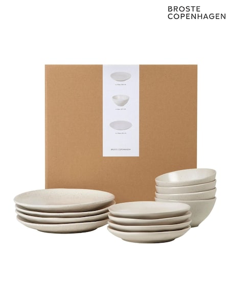 Broste Copenhagen Set of 4 Cream Nordic Vanilla Dinner (W51939) | £215