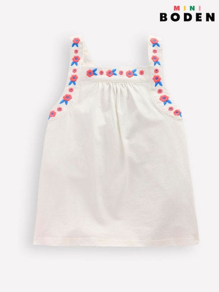 Boden Cream Embroidered Sleeveless Top (W52048) | £15 - £17