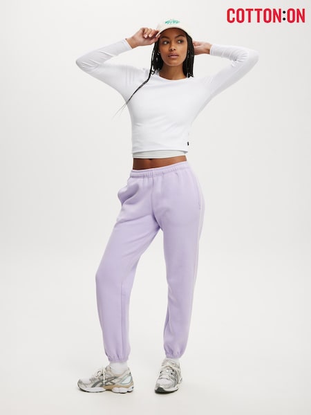 Cotton On Purple Plush Essential Gym Joggers (W52139) | £25