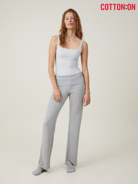 Cotton On Grey Sleep Recovery Roll Waist Trousers (W52144) | £25