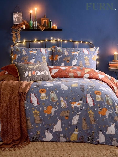 Furn Multicolour Halloween Pawty Duvet Set (W52178) | £19 - £35