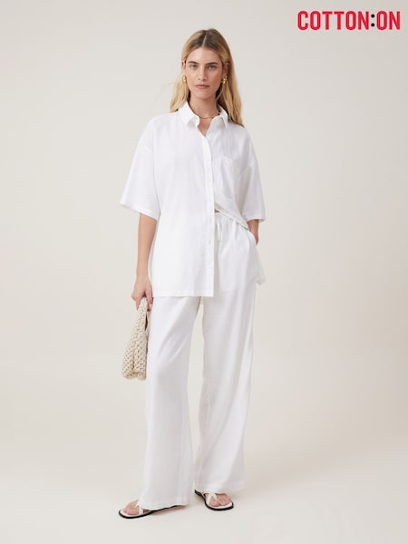 Cotton On White Haven Wide Leg Trousers (W52199) | £30