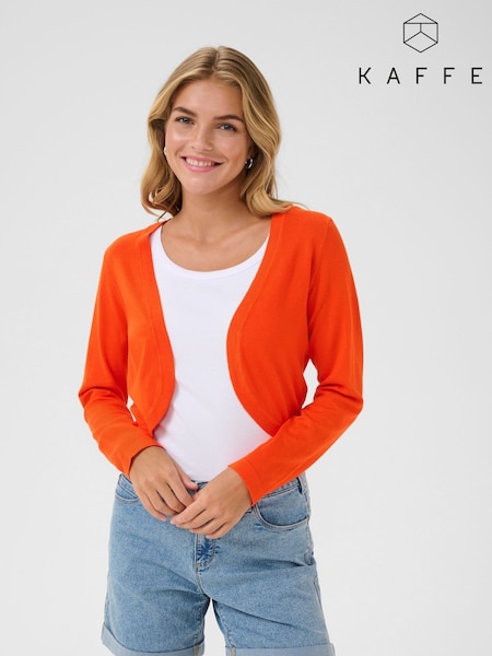 Kaffe Red Astrid Long Sleeve Open Bolero (W52207) | £30