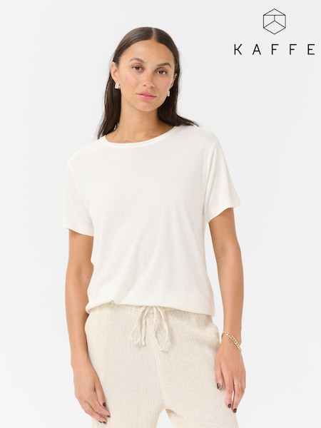 Kaffe Grey KAmaria Short Sleeve Crew Neck T-Shirt (W52209) | £40