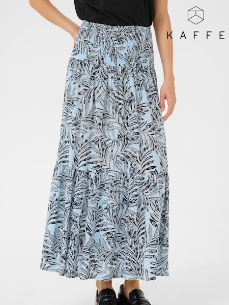 Kaffe Blue KAmaxi A-Line Smock Maxi Skirt (W52217) | £60