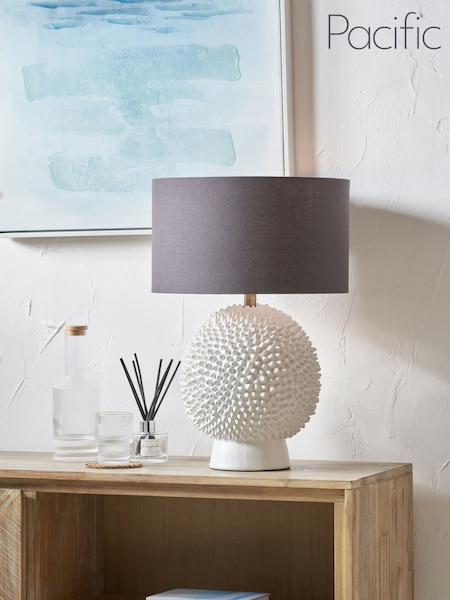Pacific Lifestyle Cream Wrenley Ceramic Sea Urchin Table Lamp (W52274) | £195