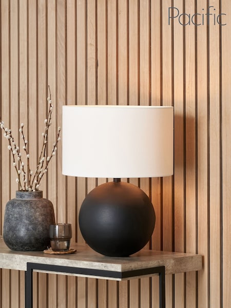 Pacific Lifestyle Black Benio Metal Spherical Table Lamp (W52276) | £145