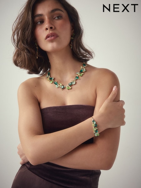 Green Sparkle Jewel Bracelet (W52490) | £14