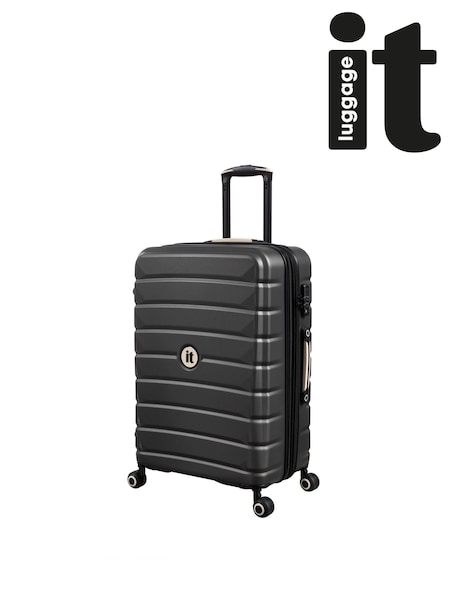 IT Luggage Medium Grey Divert Expandable Suitcase with TSA Lock (W52595) | £65