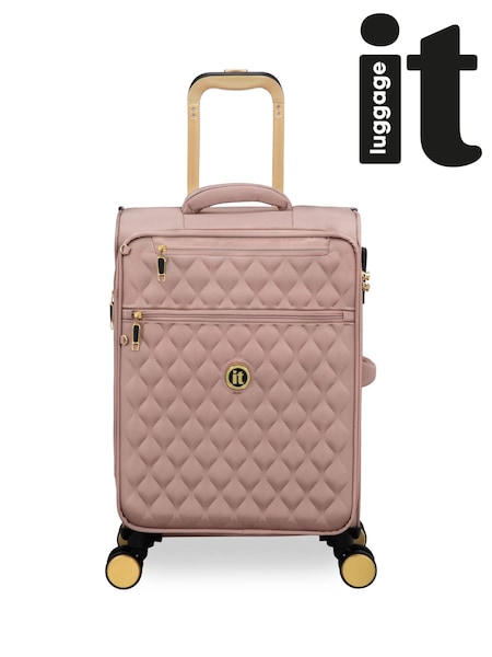 IT Luggage Pink Glimmering Expandable Cabin Suitcase with TSA Lock (W52612) | £60