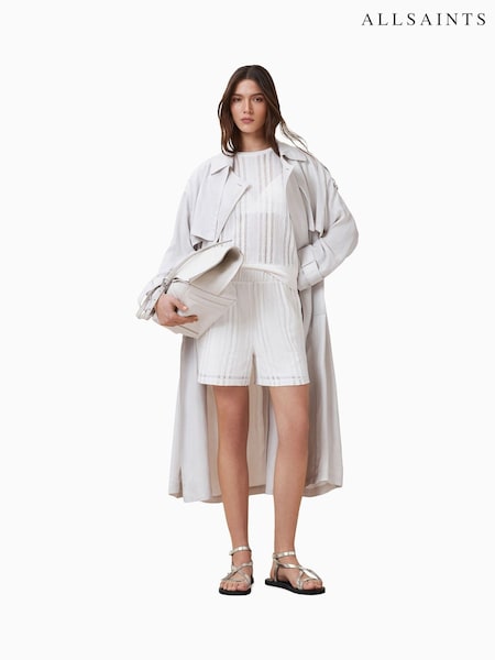 AllSaints White Giana Crochet Shorts (W52674) | £79