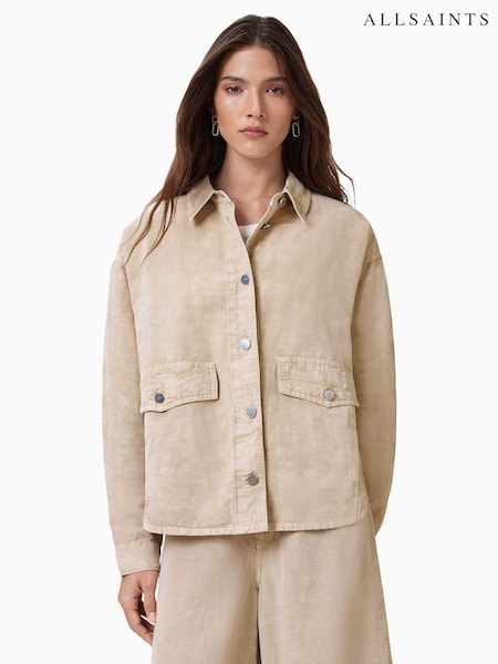 AllSaints Natural Hettie Shacket (W52694) | £159