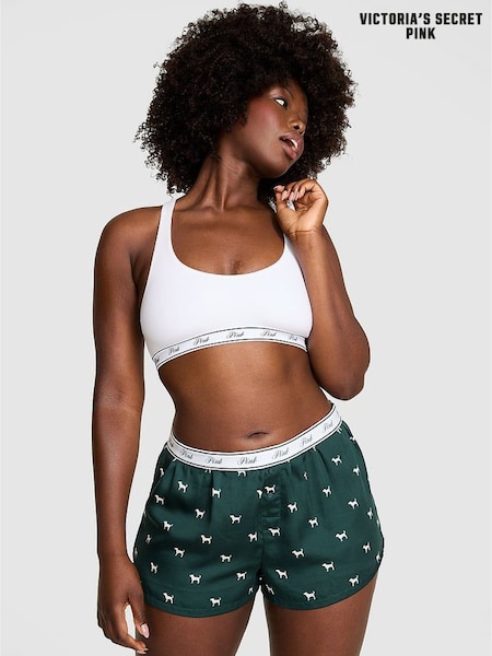 Victoria's Secret PINK Forest Green Dog Print Pyjama Bottoms (W52742) | £25