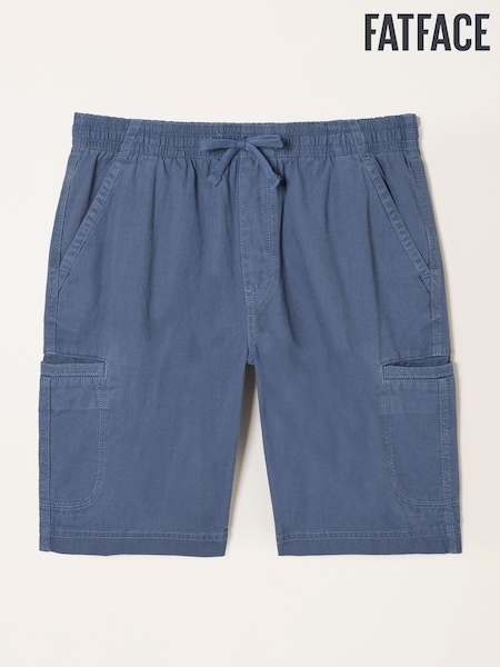 FatFace Padstow Mid Blue Pull On Garment Dye Utility Shorts (W52751) | £0