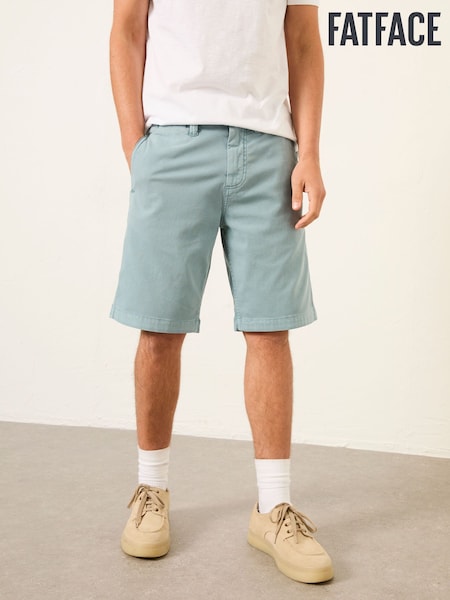 FatFace Aqua Blue Stow Garment Dye Chino Shorts (W52754) | £0