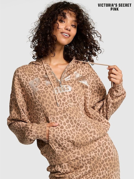 Victoria's Secret PINK Brown Leopard Fleece Hoodie (W52778) | £49