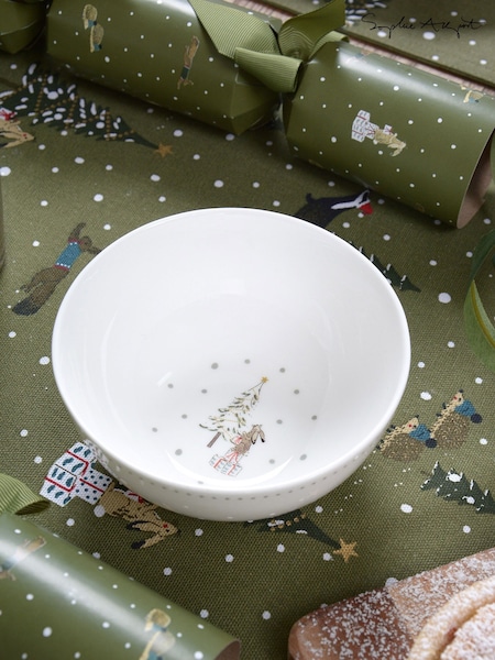 Sophie Allport Natural Festive Forest Nibbles Bowl (W52831) | £13