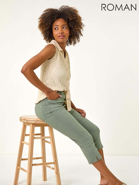 Roman Green Lift Sculpt Shape Cropped Trousers (W52849) | £32