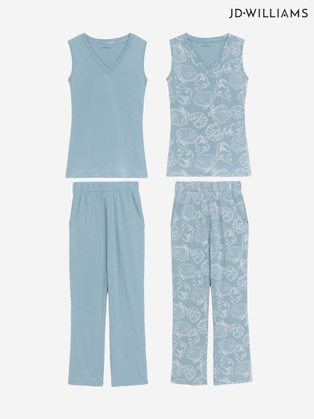JD Williams Blue Value Pyjamas Set 2 Pack (W52936) | £30