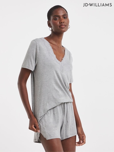 JD Williams Grey Lace Pyjamas Set (W52953) | £28