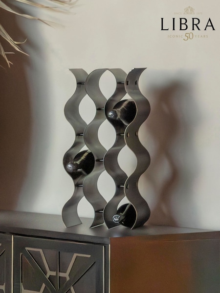 Libra Interiors Antique Bronze Stamford Vintage 9 Bottle Wine Rack (W53084) | £200