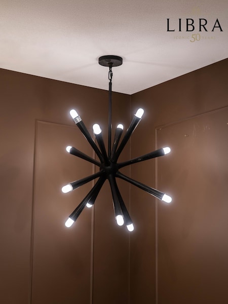 Libra Interiors Black Arren 11 Arm Chandelier (W53105) | £1,250