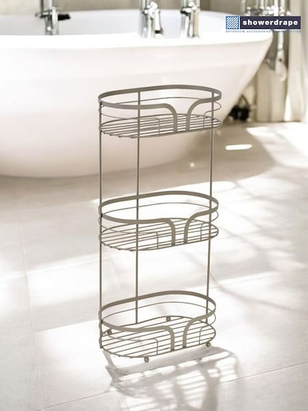 Showerdrape Beige Dante Freestanding Floor Caddy (W53136) | £21