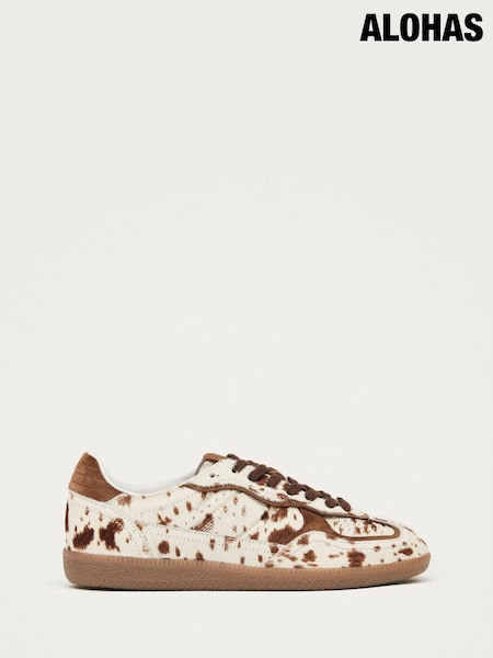 Alohas Animal Tb 56 Cow Print Leather Trainers (W53149) | £200